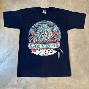 Vintage 90s Union Made Las Vegas Poker Casino Gambling Shirt Size L